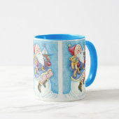 Niedliche Weihnachten, Weihnachtsmann auf Snowball Tasse (VorderseiteRechts)