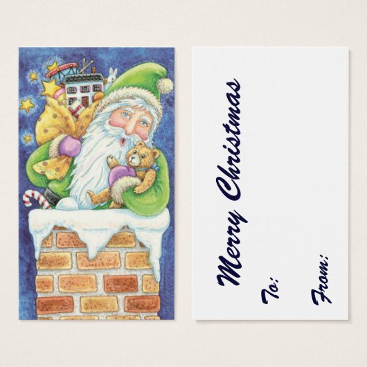 Niedliche Weihnachten, Weihnachtsmann im Schornste (Vorne & Hinten)