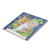 Niedliche Weihnachten, Weihnachtsmann im Schornste Fliese (Seite)