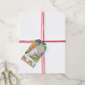 Niedliche Weihnachten, Weihnachtsmann im Schornste Geschenkanhänger (Mit Garn)