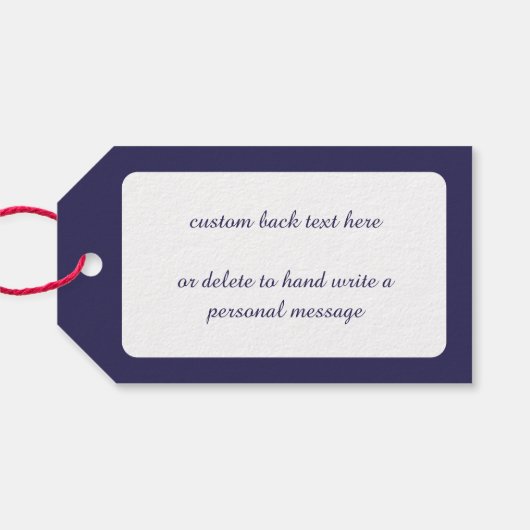 Niedliche Weihnachten, Weihnachtsmann im Schornste Geschenkanhänger (Rückseite Horizontal)