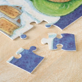 Niedliche Weihnachten, Weihnachtsmann im Schornste Puzzle (Seite)