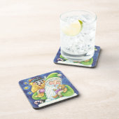 Niedliche Weihnachten, Weihnachtsmann im Schornste Untersetzer (Rechte Seite)