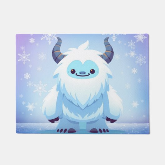 Niedliche Weihnachten/Winterjeti Fußmatte (Vorderseite)