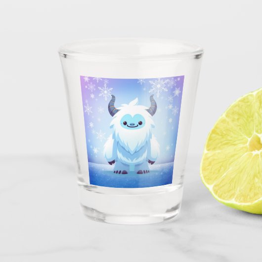 Niedliche Weihnachten/Winterjeti Schnapsglas (Vorderseite)