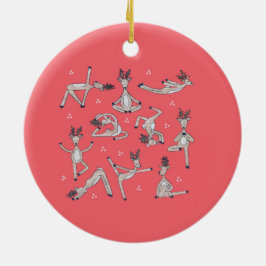 Niedliche Weihnachten-Yoda-Hirsch-Ornament Keramik Ornament