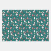 Niedliche Weihnachten Zebra und Freunde Geschenkpapier Set (Vorderseite 3)