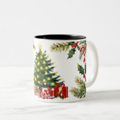 Niedliche Weihnachten Zweifarbige Tasse (VorderseiteRechts)