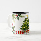 Niedliche Weihnachten Zweifarbige Tasse (Vorderseite Links)