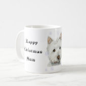 Niedliche WeihnachtenWestie Hundegeschenke Kaffeetasse (Vorderseite Links)
