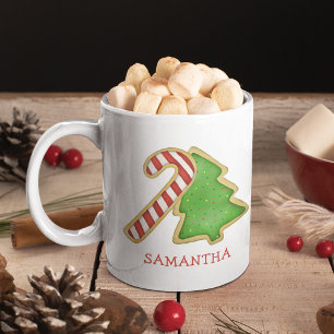 Niedliche weihnachtliche Whimsical Cutout Cookies  Kaffeetasse