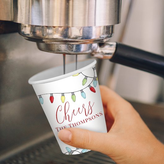 Niedliche Weihnachts-Beifall Farbige String-Lights Pappbecher