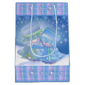 Niedliche Weihnachts-Blues Mittlere Geschenktüte (Rückseite)