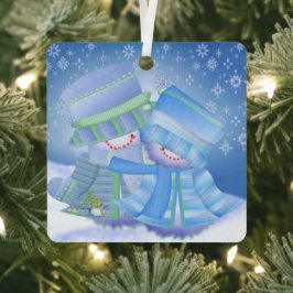 Niedliche Weihnachts-Blues Ornament Aus Metall