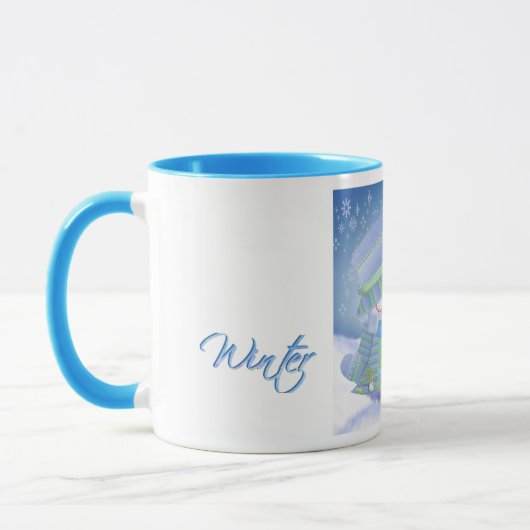 Niedliche Weihnachts-Blues Tasse (Links)