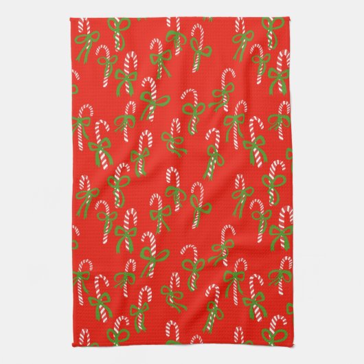 Niedliche Weihnachts Candy Canes Weihnachten Weihn Geschirrtuch (Vertikal)