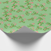 Niedliche Weihnachts-Candy Canes Xmas Urlaub Geschenkpapier (Ecke)