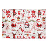 Niedliche Weihnachts-Cartoon Muster Kissenbezug (Rückseite)