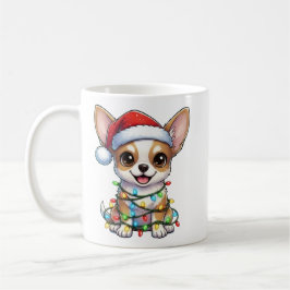Niedliche Weihnachts-Chihuahua-Tasse Kaffeetasse
