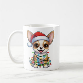 Niedliche Weihnachts-Chihuahua-Tasse Kaffeetasse