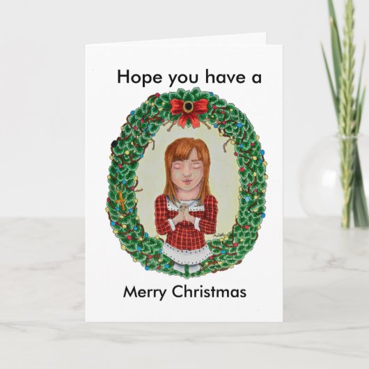 Niedliche Weihnachts-Copic-Zeichn-Karte Feiertagskarte (Vorderseite)