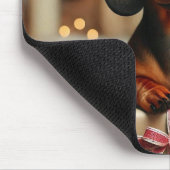 Niedliche Weihnachts-Dackel Mousepad (Ecke)