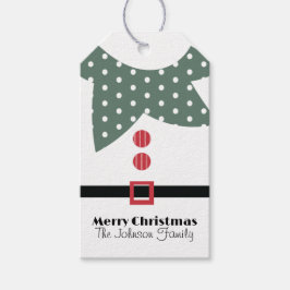 Niedliche Weihnachts-Elf-Familiengeschenke Geschenkanhänger