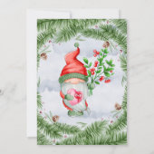 Niedliche Weihnachts-Genom Geburtstagsparty Einlad Einladung (Rückseite)