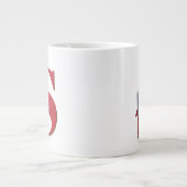 Niedliche Weihnachts-Gnome-Monogram-Tasse Jumbo-Tasse (Vorderseite)