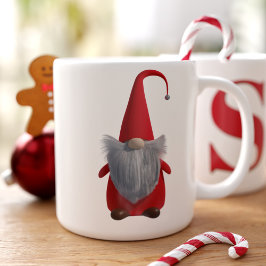 Niedliche Weihnachts-Gnome-Monogram-Tasse Jumbo-Tasse