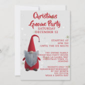 Niedliche Weihnachts Gnome Party Feiertag Einladun (Vorderseite)