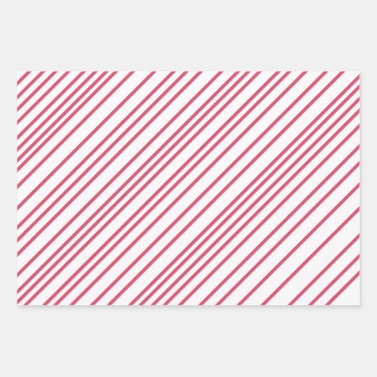 Niedliche Weihnachts-Gnome-Schneeflocken Streifen  Geschenkpapier Set (Vorderseite 3)