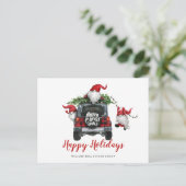 Niedliche Weihnachts-Gnomen Unternehmensgrüße Postkarte (Stehend Vorderseite)