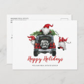 Niedliche Weihnachts-Gnomen Unternehmensgrüße Postkarte (Vorne/Hinten)