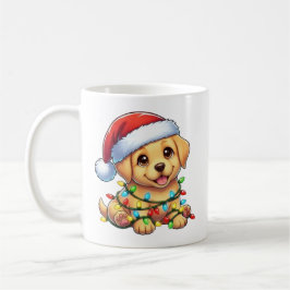 Niedliche Weihnachts-Golden Retriever-Tasse Kaffeetasse