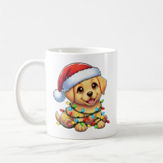 Niedliche Weihnachts-Golden Retriever-Tasse Kaffeetasse