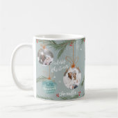 Niedliche Weihnachts-Illustration Name 2 Fotos Kaffeetasse (Links)