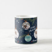 Niedliche Weihnachts-Illustration Name 2 Fotos Kaffeetasse (Mittel)