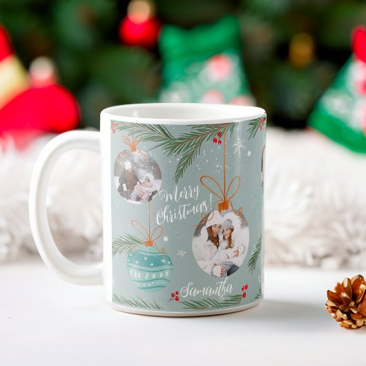 Niedliche Weihnachts-Illustration Name 2 Fotos Kaffeetasse