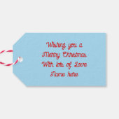 Niedliche Weihnachts-Kardinäle und Red Berries Cus Geschenkanhänger (Rückseite Horizontal)