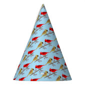 Niedliche Weihnachts-Kardinäle und Rote Berer Gemu Partyhütchen (Links)