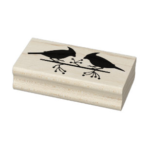 Niedliche Weihnachts-Kardinäle und Rote Berer Gummistempel