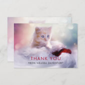 Niedliche Weihnachts-Kitten Vielen Dank Dankeskarte (Vorne/Hinten)