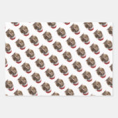 Niedliche Weihnachts-Kiwi, Brauch Geschenkpapier Set (Vorderseite 2)