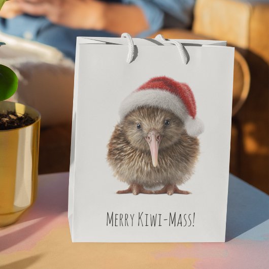 Niedliche Weihnachts-Kiwi, Brauch Mittlere Geschenktüte