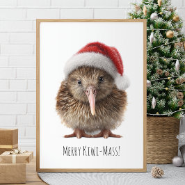 Niedliche Weihnachts-Kiwi, Brauch Poster