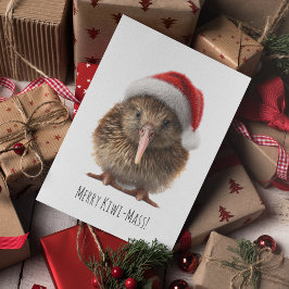 Niedliche Weihnachts-Kiwi, Brauch Postkarte
