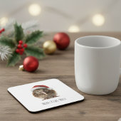 Niedliche Weihnachts-Kiwi, Brauch Rechteckiger Pappuntersetzer