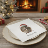 Niedliche Weihnachts-Kiwi, Brauch Serviette