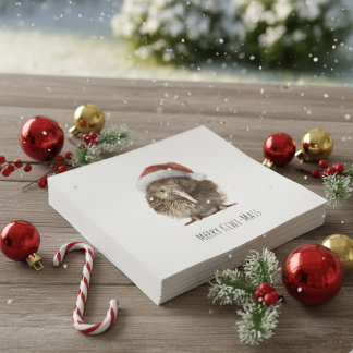 Niedliche Weihnachts-Kiwi, Brauch Serviette